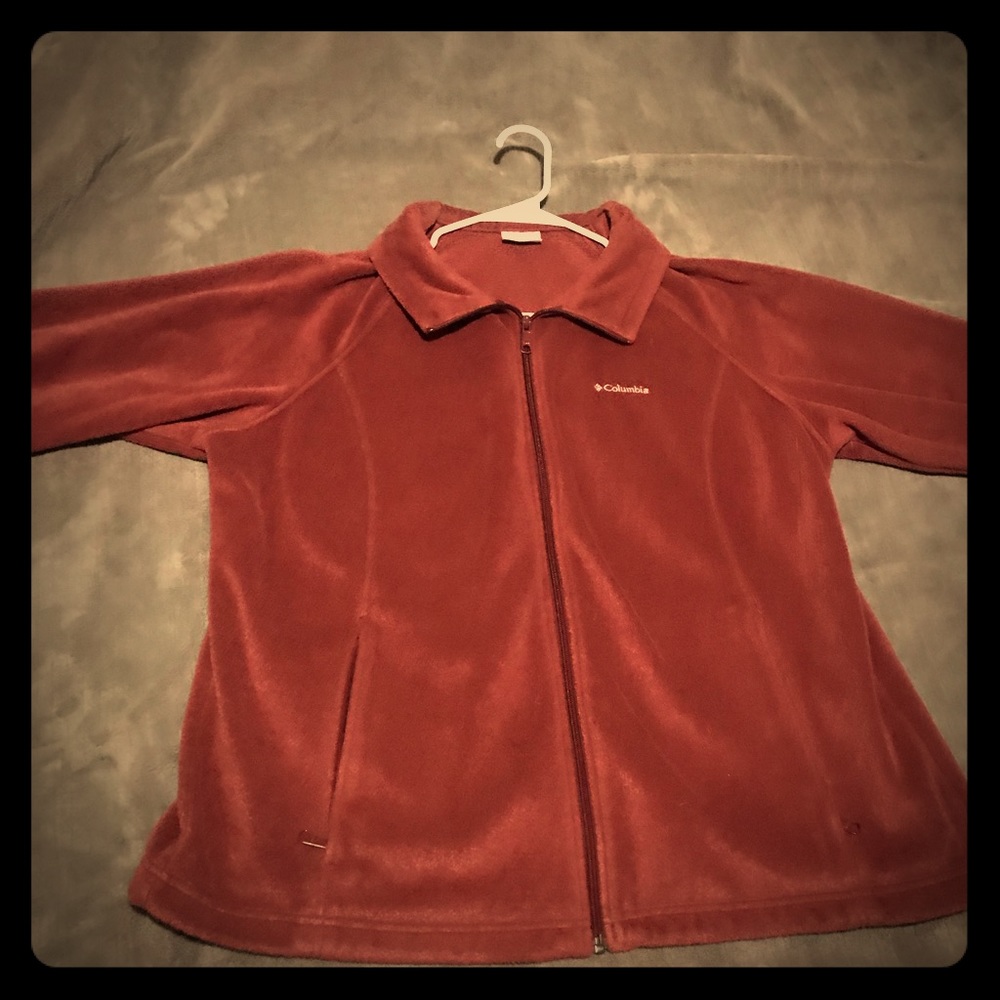 Columbia fleece zip up coat